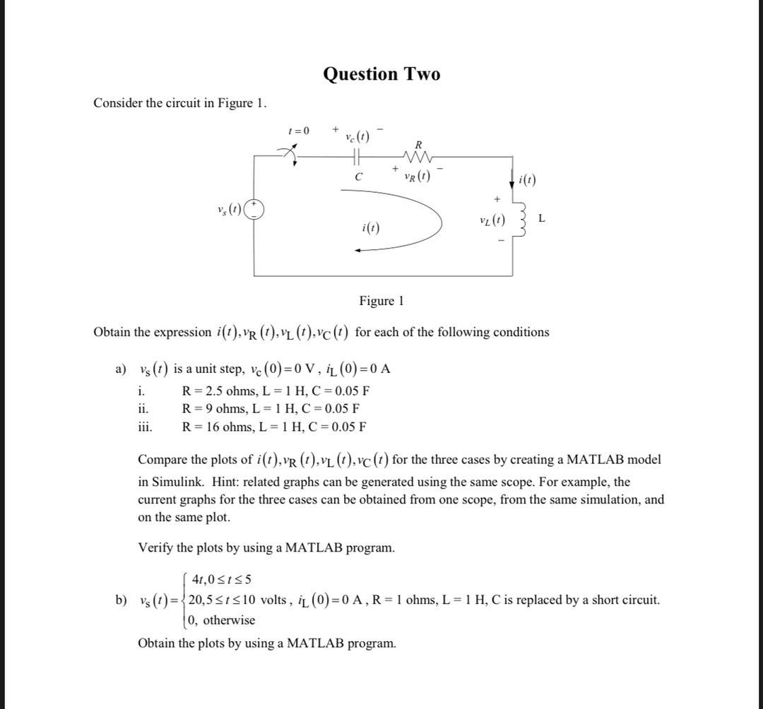 Question Two Consider The Circuit In Figure 1 1 0 Chegg Com
