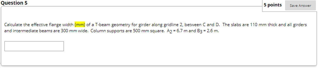 Solved Question 5 5 points Save Answer Calculate the | Chegg.com