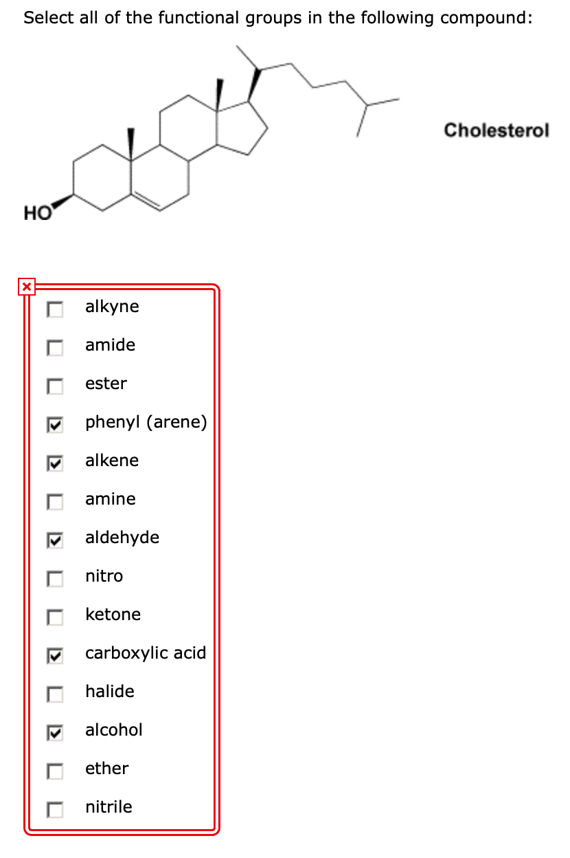alkene functional group