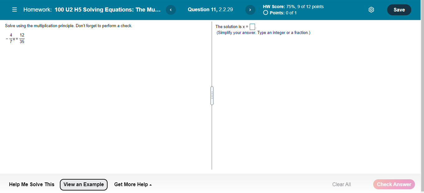 Solved Homework: 100 U2 H5 Solving Equations: The Mu... | Chegg.com