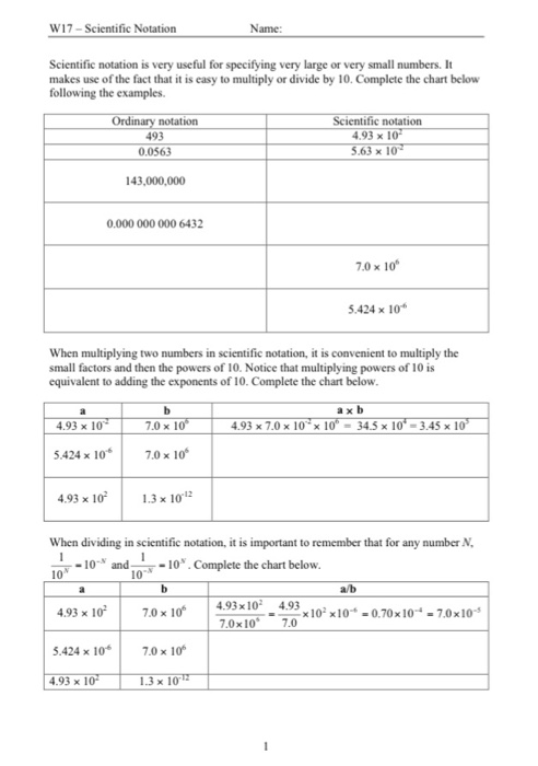 Solved Scientific notation is very useful for specifying | Chegg.com
