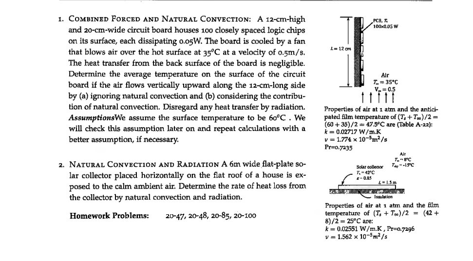 Solved 1 Combined Forced And Natural Convection A 12 Cm Chegg Com