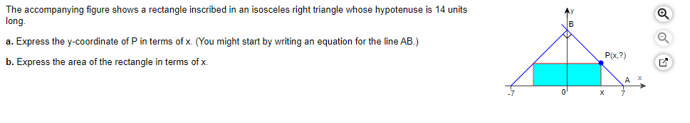Solved The accompanying figure shows a rectangle inscribed | Chegg.com
