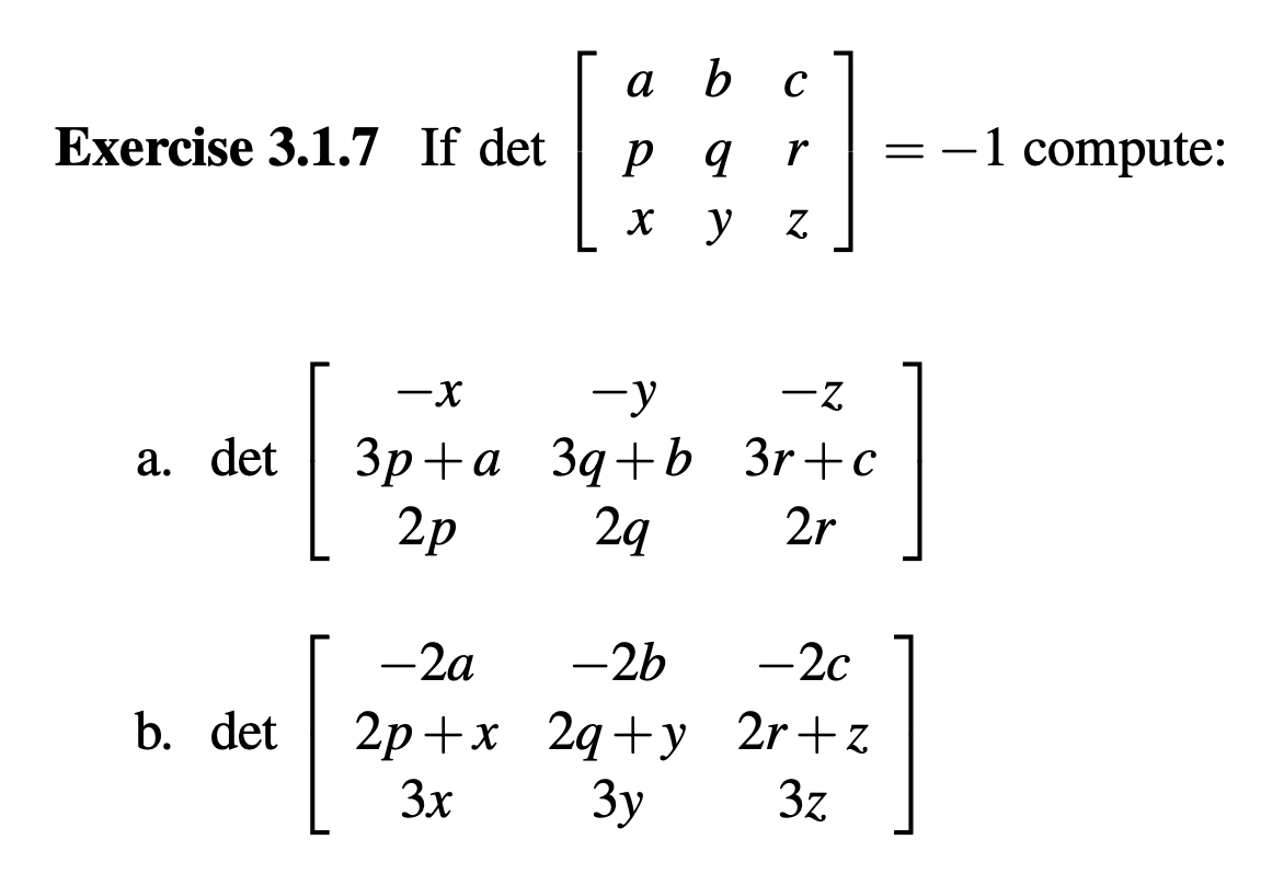 Solved A B C Exercise 3 1 7 If Det R 1 Compute A Y Z Chegg solved-a-b-c-exercise-3-1-7-if-det-r-1-compute-a-y-z-chegg