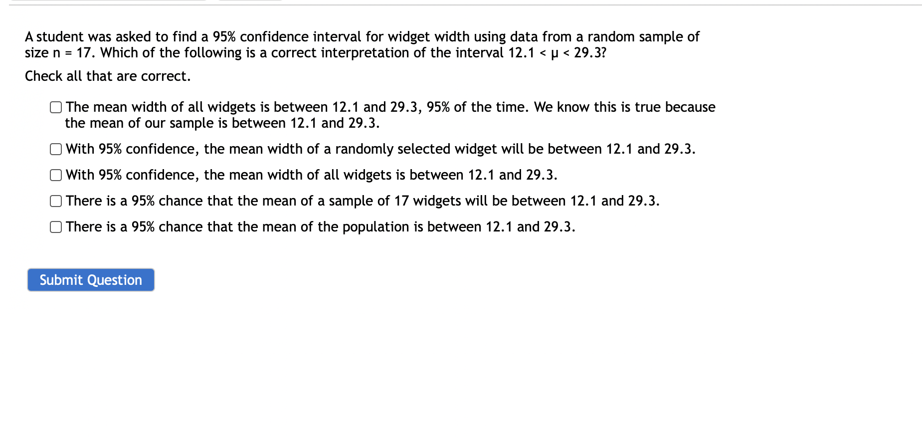 Solved A student was asked to find a 95\% confidence | Chegg.com