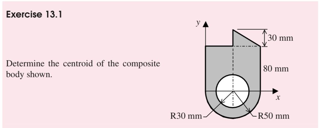 Solved Exercise 13.1 ﻿Determine the centroid of the | Chegg.com
