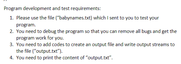 Solved I need help trying to add code that creates an output | Chegg.com