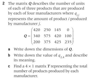 Solved 2 The matrix Q describes the number of units of each | Chegg.com