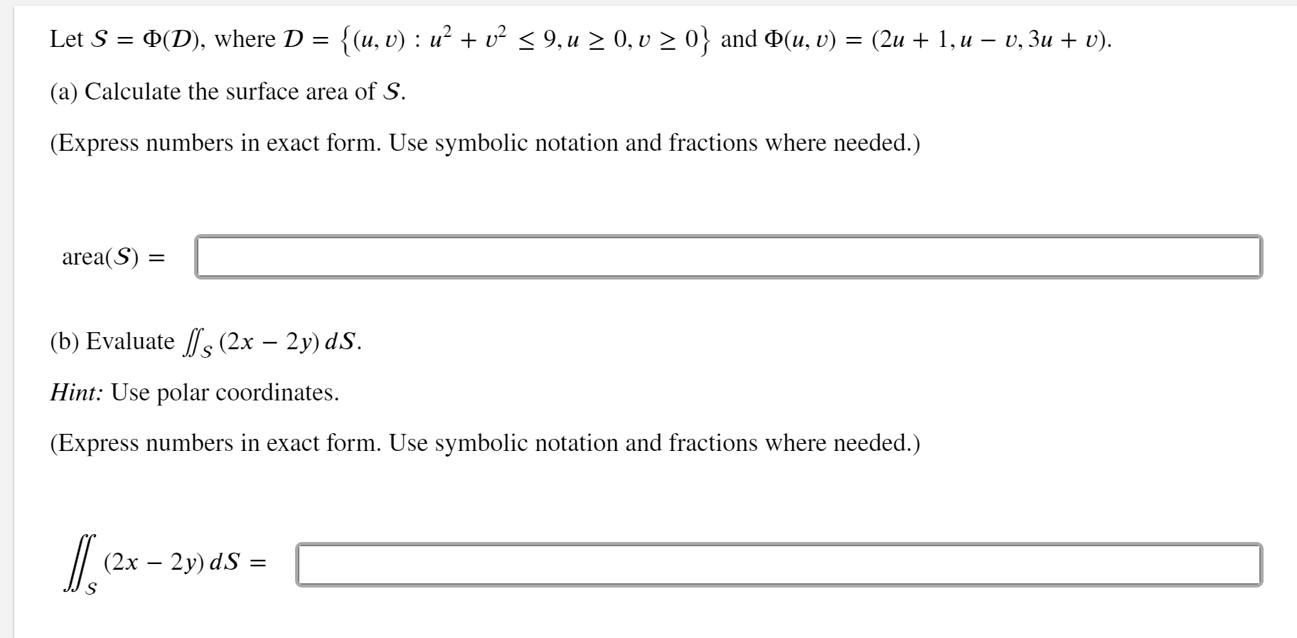 Solved Let S F D Where D U V U2 V2 9 U 0 V 0 An Chegg Com