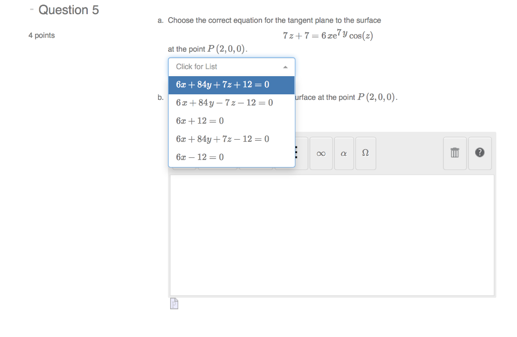 Solved Question 5 4 points a. Choose the correct equation | Chegg.com