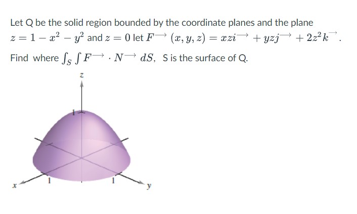 Solved Let Q be the solid region bounded by the coordinate | Chegg.com