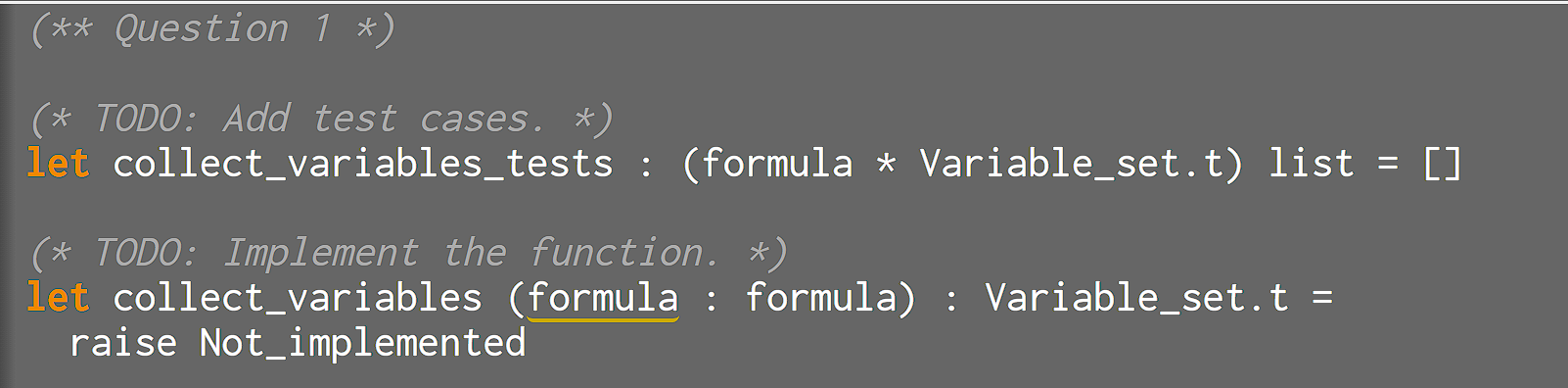Solved (** Question 1∗ ) (* TODO: Add test cases. *) let | Chegg.com