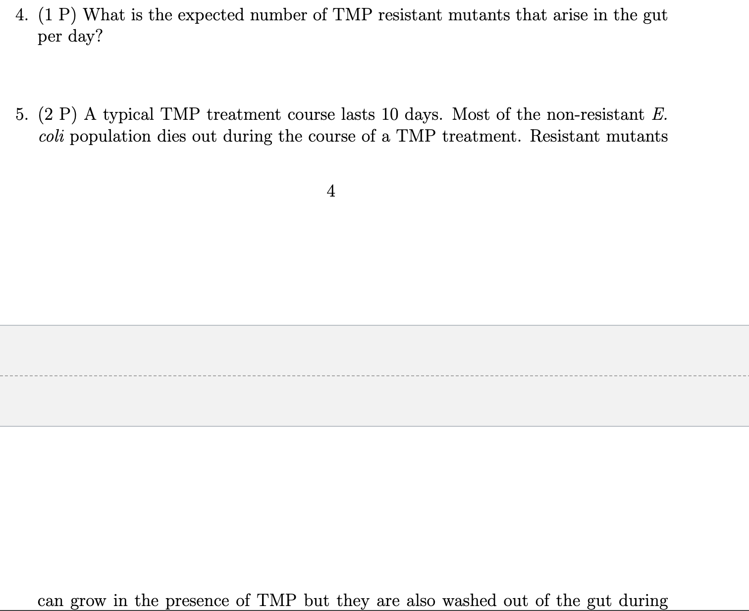 Solved Problem 2. (12 P) Bacterium Escherichia coli, one of | Chegg.com