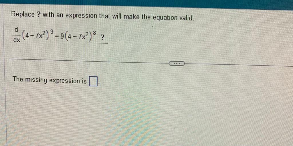 Solved Replace? with an expression that will make the | Chegg.com
