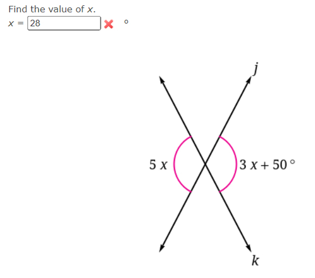 Solved Find the value of x.x= | Chegg.com