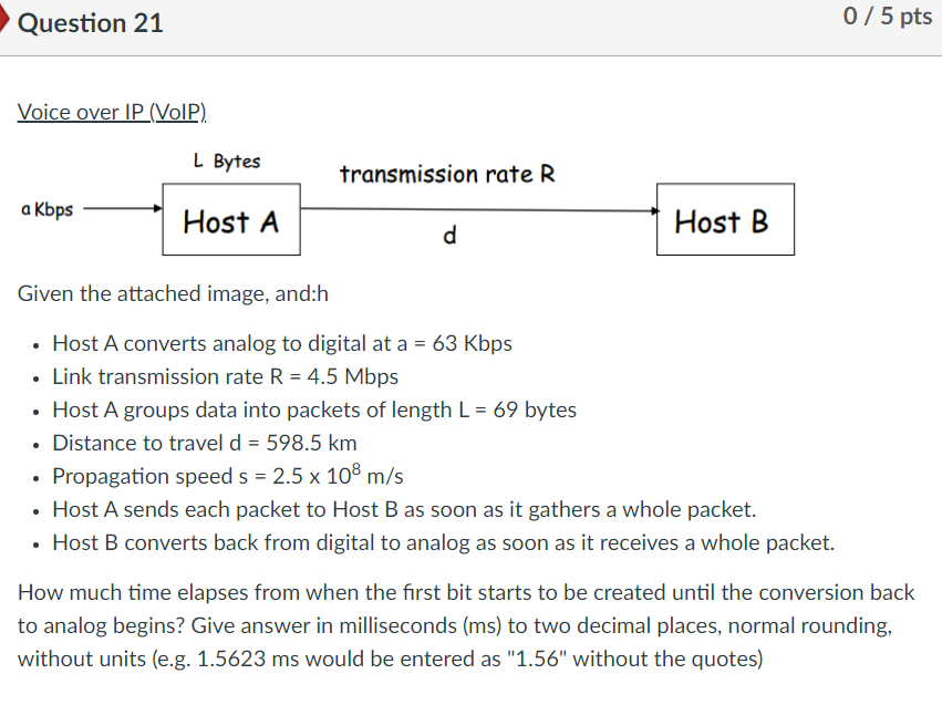 Solved Given the attached image, andhHost A converts analog
