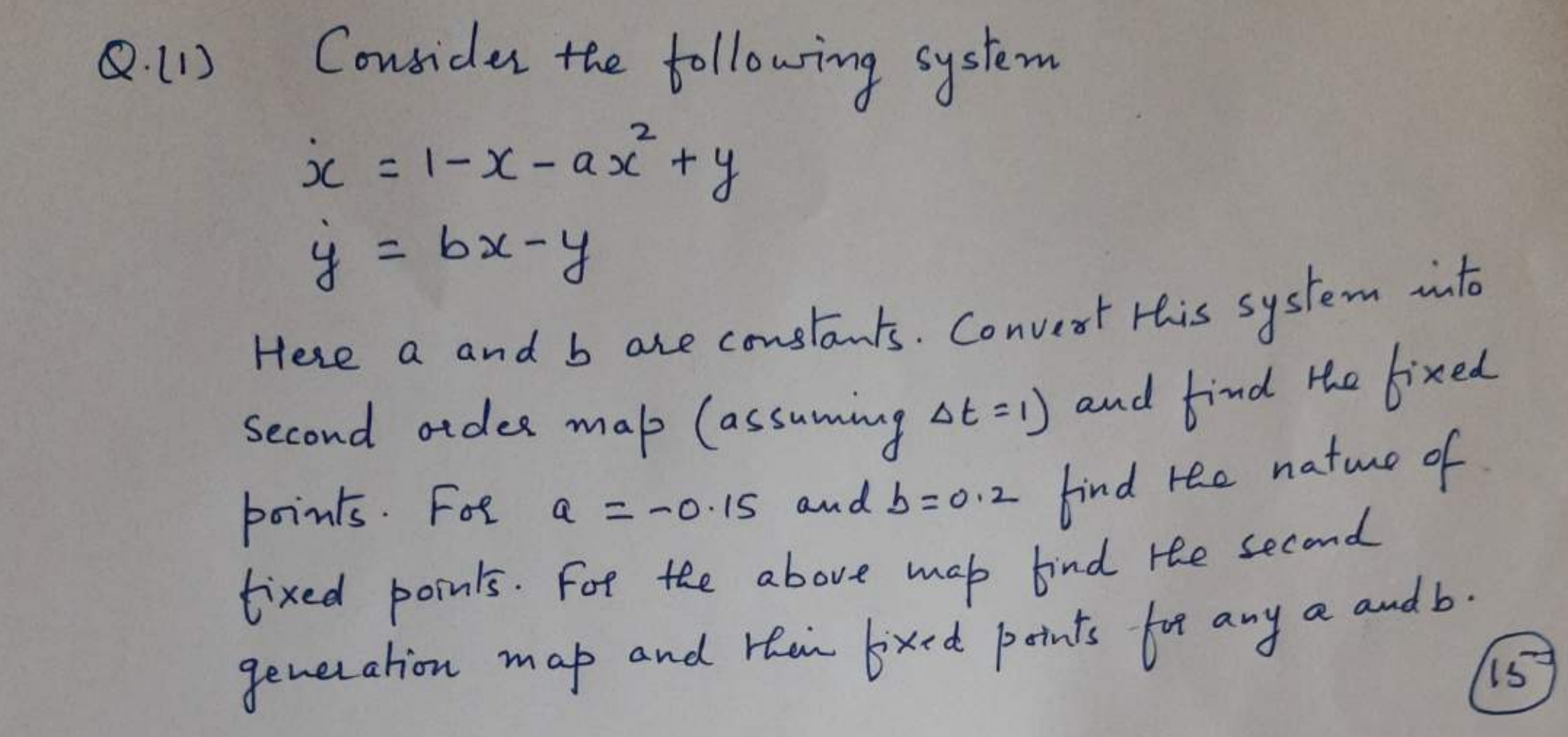 2 Q 1 Consider The Following System Jc 1 X A Chegg Com