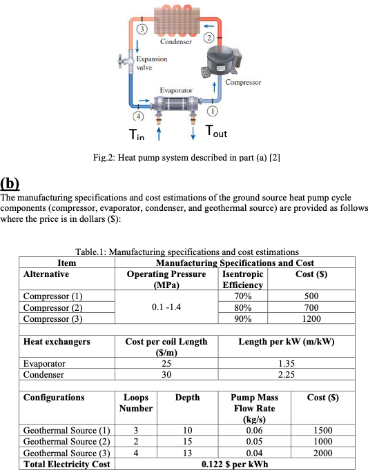 Solved Project 1 Ground source heat pumps like any other | Chegg.com