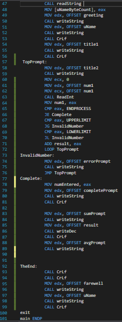 Solved Description: Write and test a MASM program to perform | Chegg.com