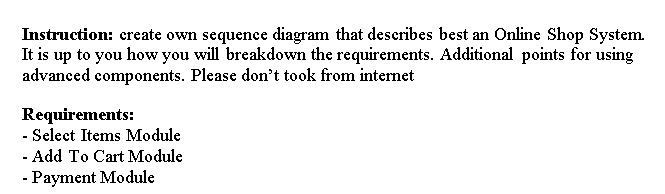 Solved Instruction: create own sequence diagram that | Chegg.com