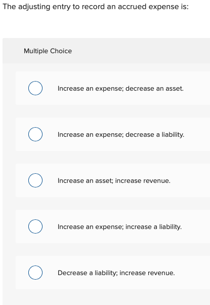 solved-the-adjusting-entry-to-record-an-accrued-expense-is-chegg