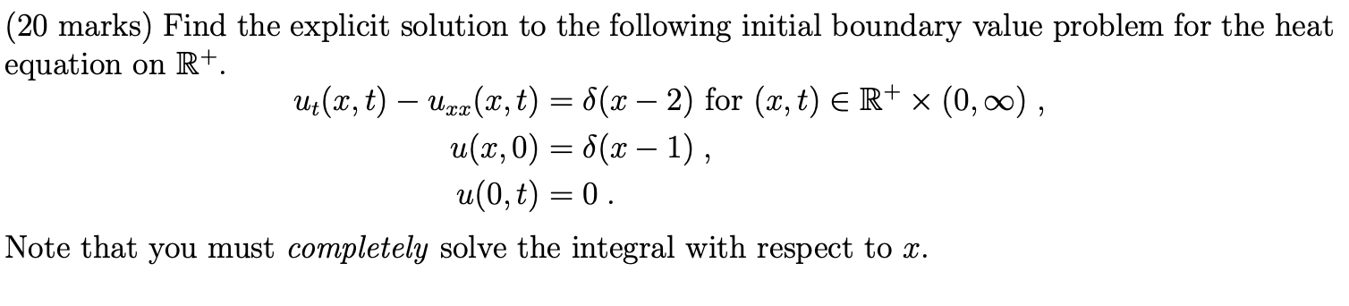 Solved 20 Marks Find The Explicit Solution To The 8441