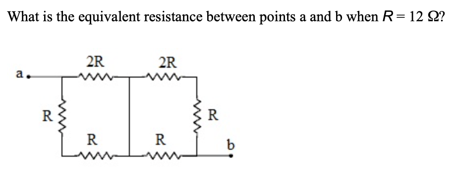 Solved What is the equivalent resistance between points a | Chegg.com ...