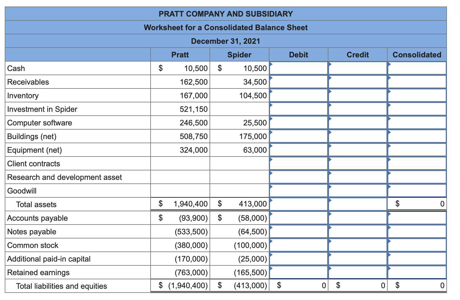 Solved Pratt Company acquired all of the outstanding shares