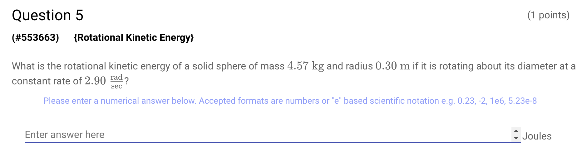 Solved What is the rotational energy of a solid