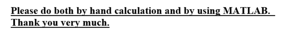 Solved Please do both by hand calculation and by using | Chegg.com