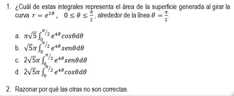 Solved 1. which of these integrals represents the area of | Chegg.com