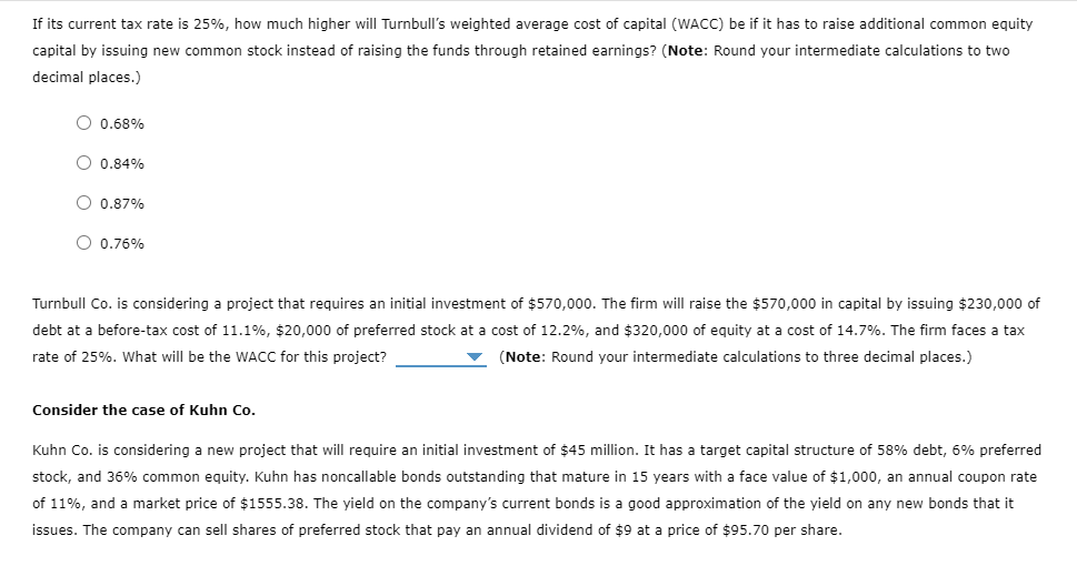 Solved The WACC Is Used As The Discount Rate To Evaluate Chegg