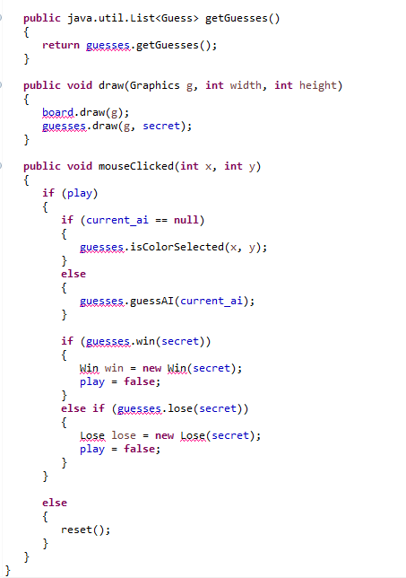 Laboratory 6: Master Mind (Java) Master Mind is a | Chegg.com