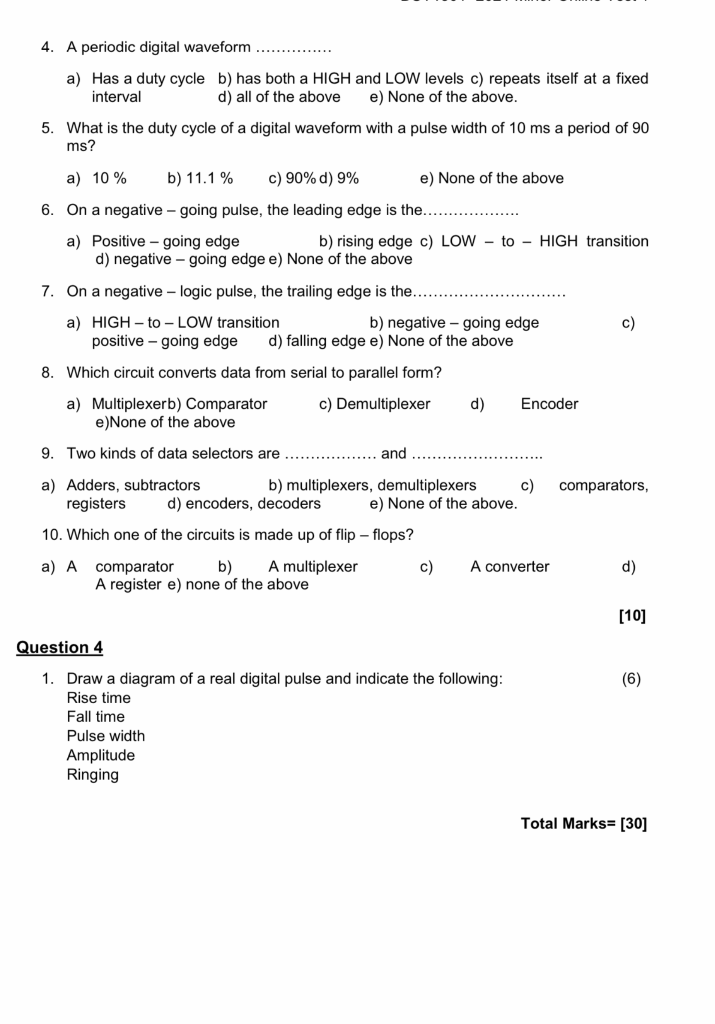 Solved Question 1 1. Define Analog and Digital Signals 2. | Chegg.com