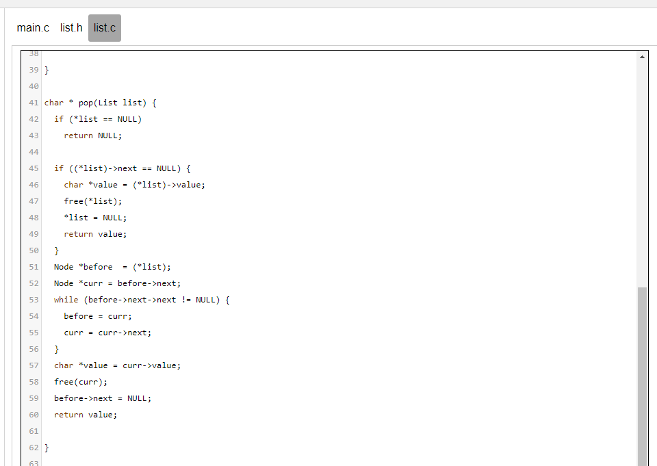 Solved main.c list.h list.c 1 /* List.h */ 2 5 3 struct Node | Chegg.com