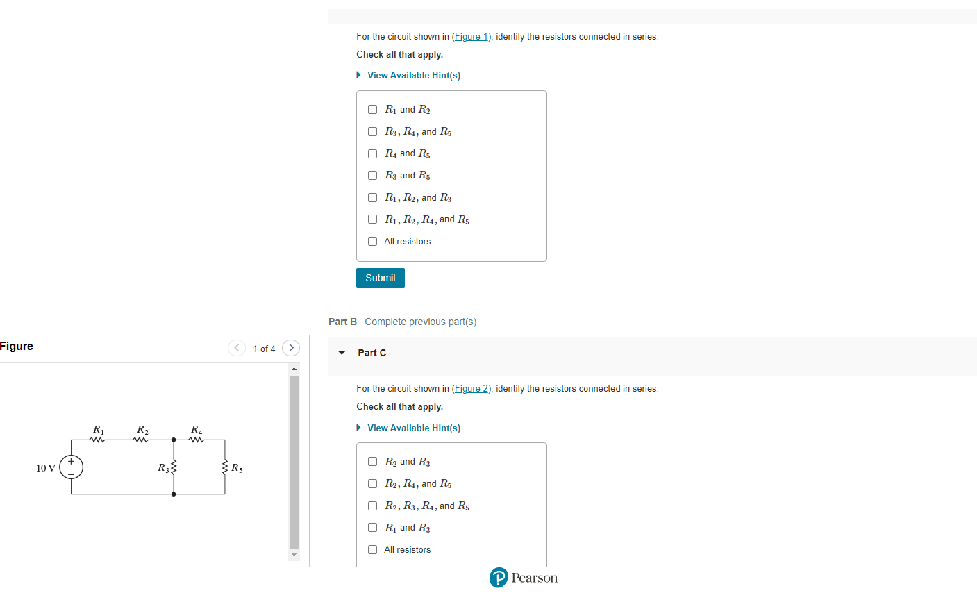 Solved For The Circuit Shown In (Figure 1), Identify The | Chegg.com