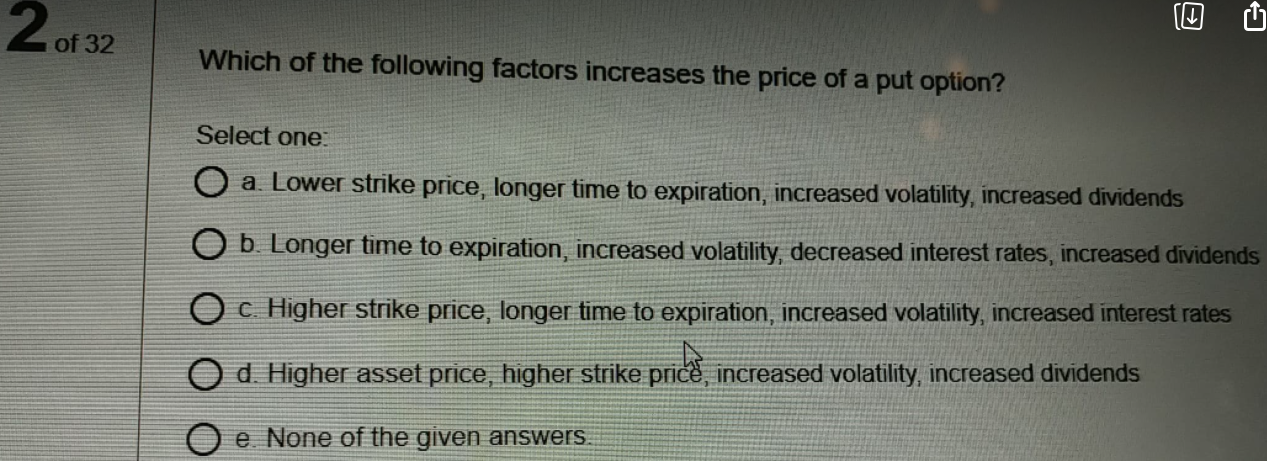 Solved 2 of 32 Which of the following factors increases the | Chegg.com