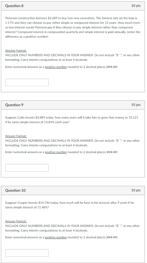 Solved PLEASE SHOW YOUR WORK Its taken me hours to get to | Chegg.com