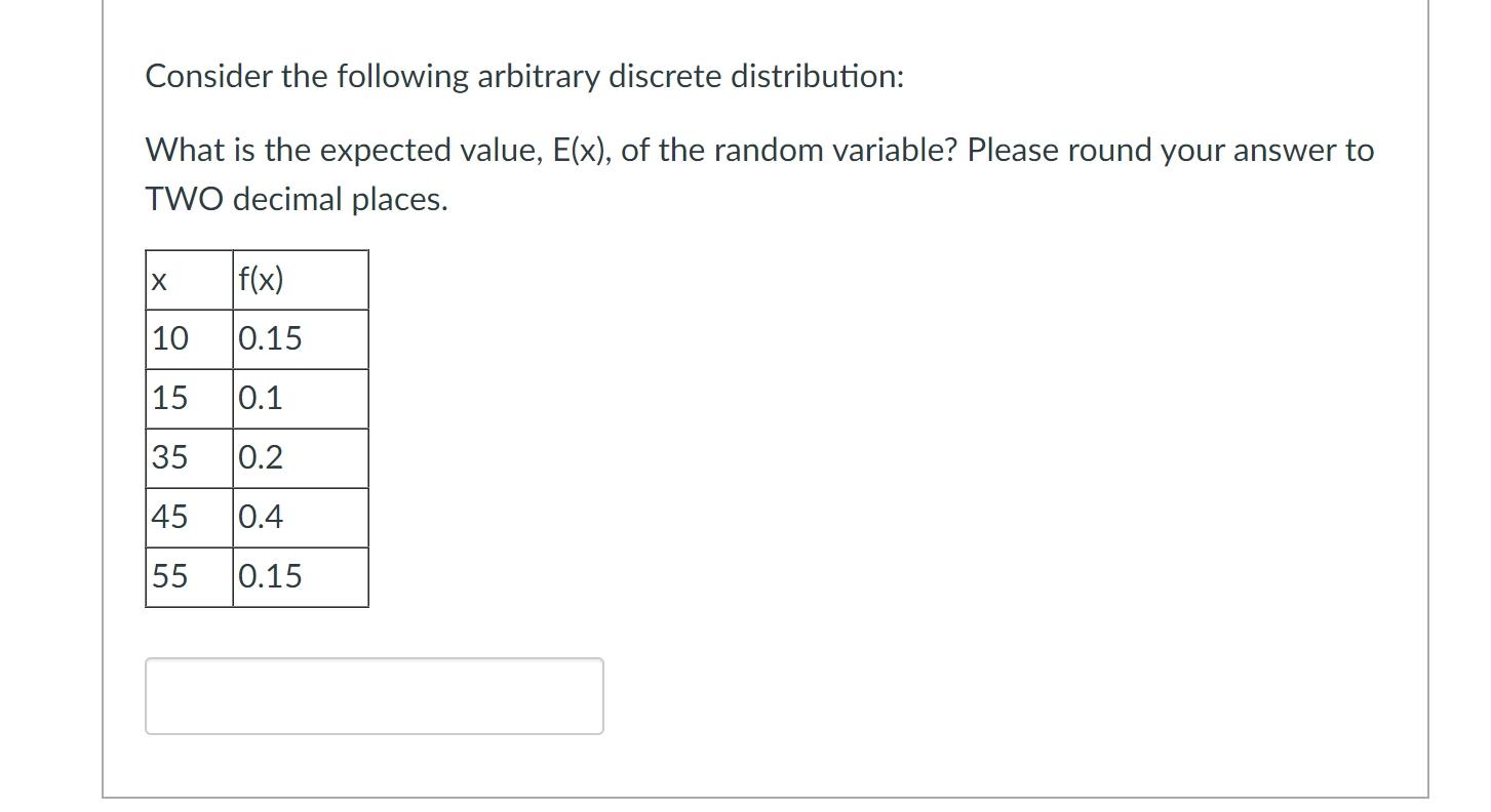 Solved Consider the following arbitrary discrete | Chegg.com