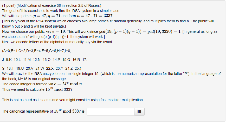 Solved 1 Point Modification Of Exercise 36 In Section Chegg Com