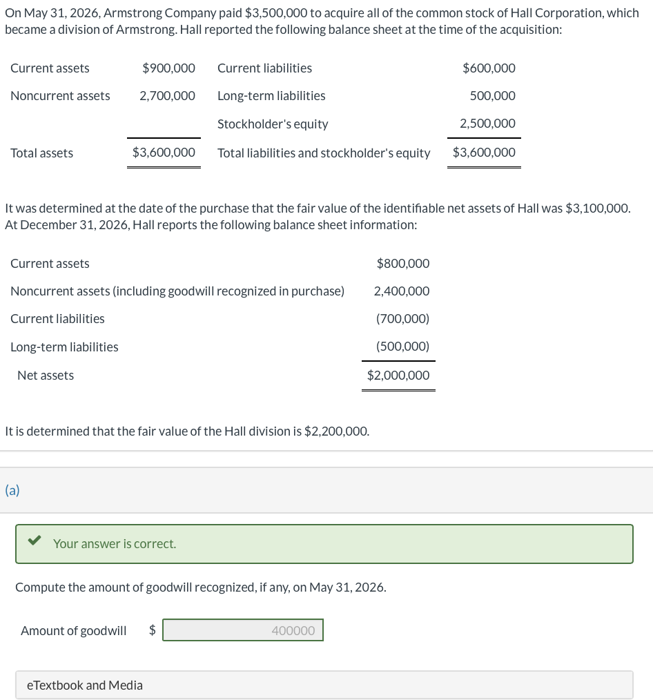 Solved On May 31 2026 Armstrong Company Paid 3500000 To 4976