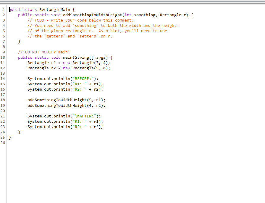 Solved BEFORE : R1: Rectangle(3, 4) R2: Rectangle (5,6) | Chegg.com