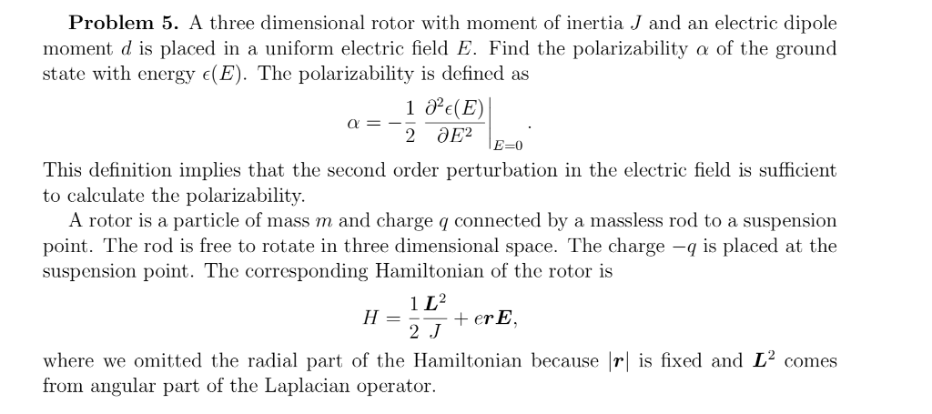 Solved Problem 5. A three dimensional rotor with moment of | Chegg.com