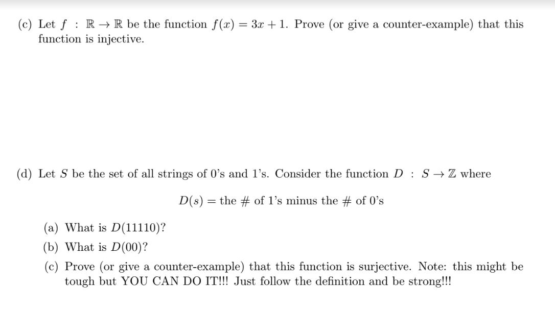 Solved C Let F R → R Be The Function F X 3 X 1