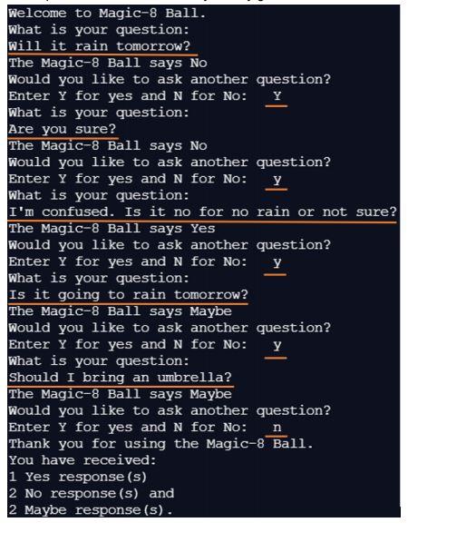 Solved C++ Coding Help Please! Part II Magic 8 Ball The | Chegg.com