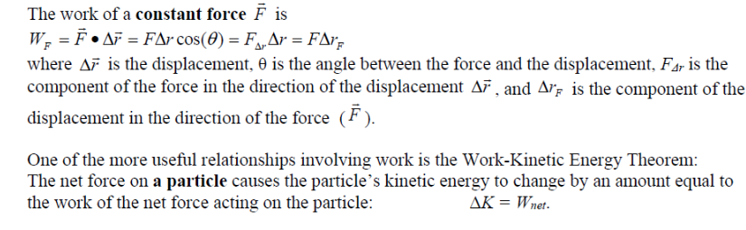 Solved The work of a constant force F is W = F • AF = FAr | Chegg.com