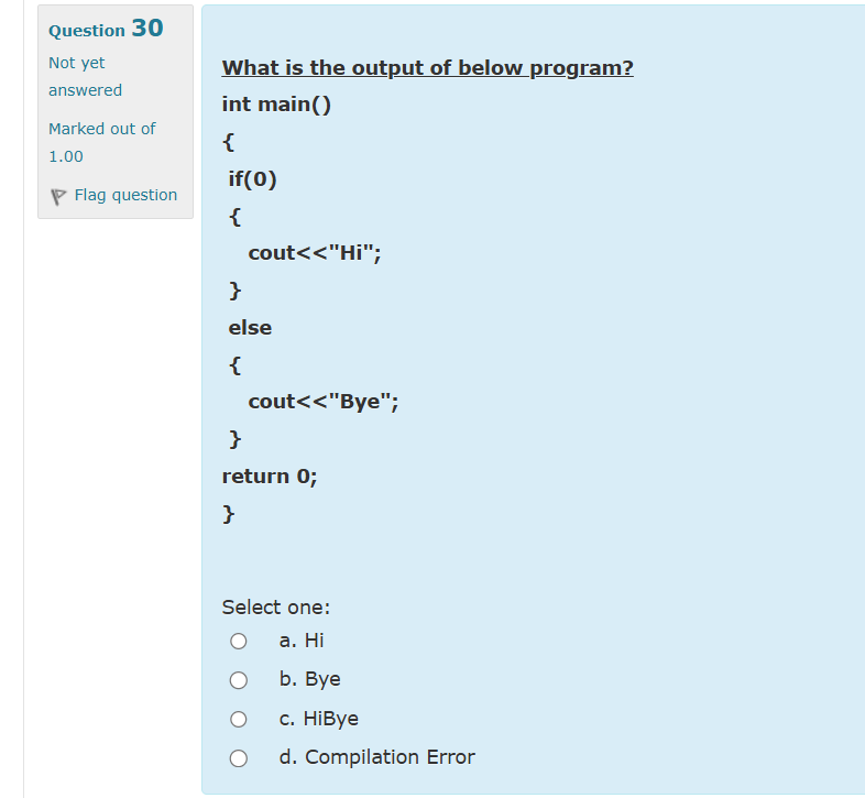 Solved What is the output of below program?int | Chegg.com