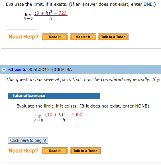 Solved Evaluate The Limit If It Exists If An Answer Does