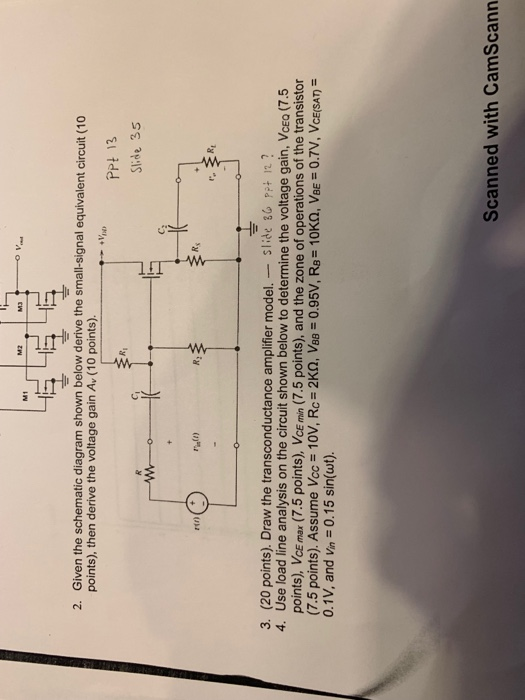 Solved 2. Given the schematic diagram shown below derive the | Chegg.com
