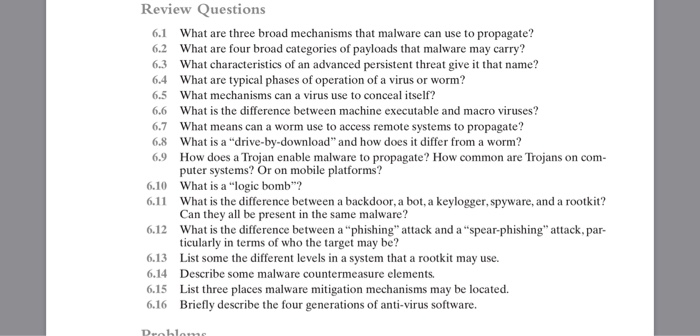 Solved Review Questions 6.1 6.2 6.3 6.4 6.5 6.6 6.7 6.8 6.9 | Chegg.com